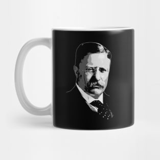 Theodore Roosevelt Black and White Mug